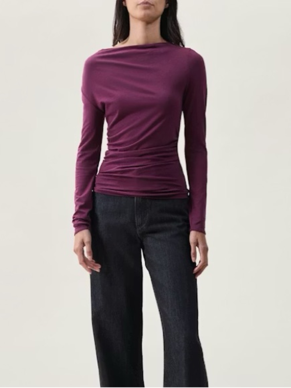 Rag & Bone Lucy Ruched Long Sleeve Top